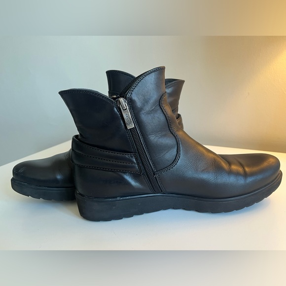 Ara Luftpolster Black Flat Ankle Boots, Size shows -6 - Picture 4 of 12